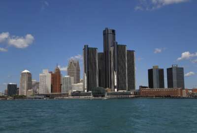 FILE - The Detroit skyline is shown from the Detroit River on May 12, 2020.  Detroit's mayor believes tens of thousands of residents in the majority-Black city were missed in the 2020 census. (AP Photo/Paul Sancya, File)