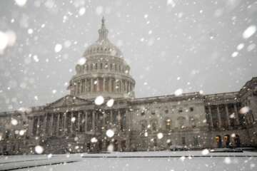 A winter storm delivers heavy snow to the Capitol in Washington