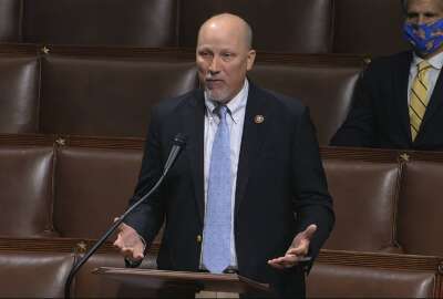 FILE - In this image from video, Rep. Chip Roy, R-Texas, speaks on the floor of the House of Representatives at the U.S. Capitol in Washington, on April 23, 2020. Pressure is building for Congress to pass legislation that would curtail lawmakers' ability to speculate on the stock market. Public anger over congressional stock trading has mounted since the first tremors of the pandemic. (House Television via AP, File)