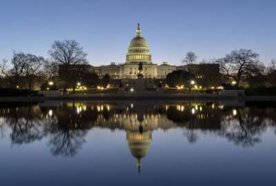 The U.S. Capitol building is seen before sunrise on Capitol Hill in Washington, Monday, March. 21, 2022. The Senate Judiciary Committee is set to begin its historic confirmation hearings for Judge Ketanji Brown Jackson. The 51-year-old federal judge would be the first Black woman on the Supreme Court. (AP Photo/Gemunu Amarasinghe)