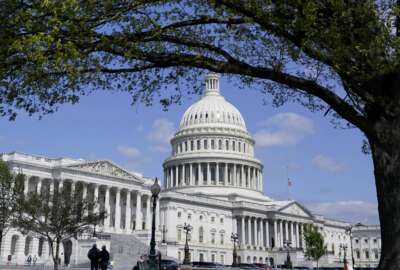 FILE - The U.S. Capitol on a sunny morning, April 27, 2022, in Washington. (AP Photo/Mariam Zuhaib, File)
