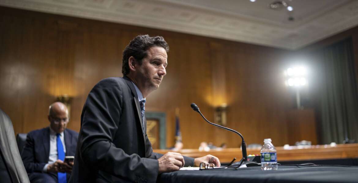 Sen. Brian Schatz, D-Hawaii, speaks during a Senate Foreign Relations committee hearing on the Fiscal Year 2023 Budget in Washington, Tuesday, April 26, 2022. (Al Drago/Pool Photo via AP)
