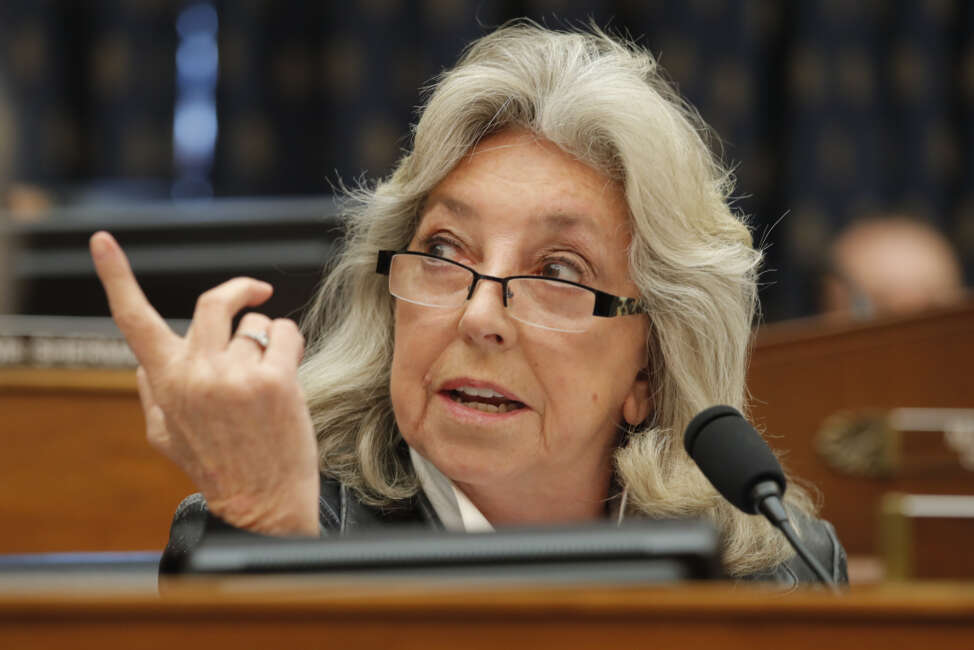 FILE - Rep. Dina Titus, D-Nev., speaks during a House Foreign Affairs Committee hearing in Washington on Feb. 28, 2020. All of Nevada's elected representatives in Congress and Carson City have filed for re-election, including Titus, a Democrat from Las Vegas who submitted her candidacy papers Friday, March 18, 2022, the last day to file for June primaries ahead of midterm elections in November. (AP Photo/Carolyn Kaster, File)