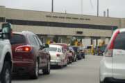 Pembina, N.D., border crossing, r m