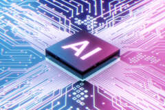 AI microprocessor on motherboard computer circuit