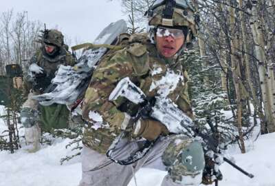 Army Northern Command soldiers in the snow