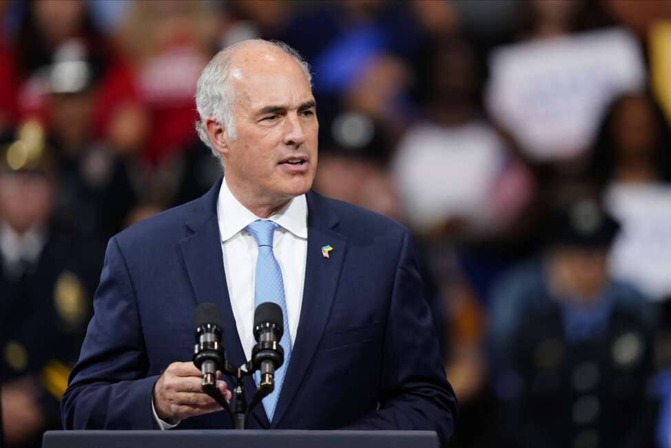 FILE - Sen. Bob Casey, D-Pa., speaks at an event with President Joe Biden at the Arnaud C. Marts Center on the campus of Wilkes University, Aug. 30, 2022, in Wilkes-Barre, Pa. Casey, a member of the Intelligence Committee, said staff will often use a lockbag even simply to transport materials from committee offices to a sensitive compartmented information facility, known as a SCIF, some 30 feet (9 meters) away. (AP Photo/Matt Slocum, File)