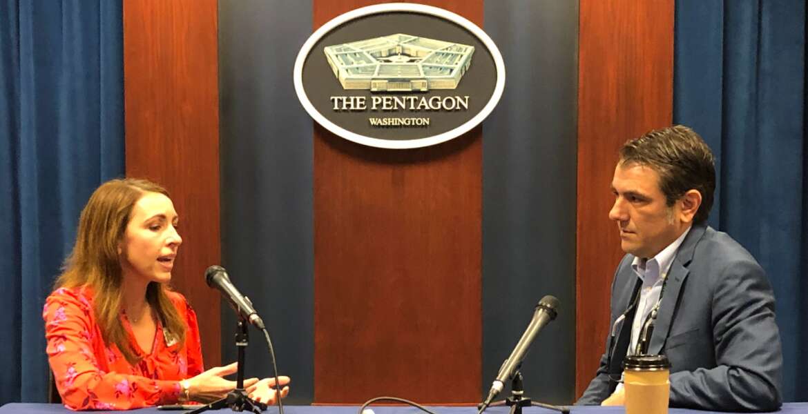 Danielle Metz, the newly-appointed chief information officer for the Office of the Secretary of Defense, discusses her new position during an interview at the Pentagon with Federal News Network's Jared Serbu