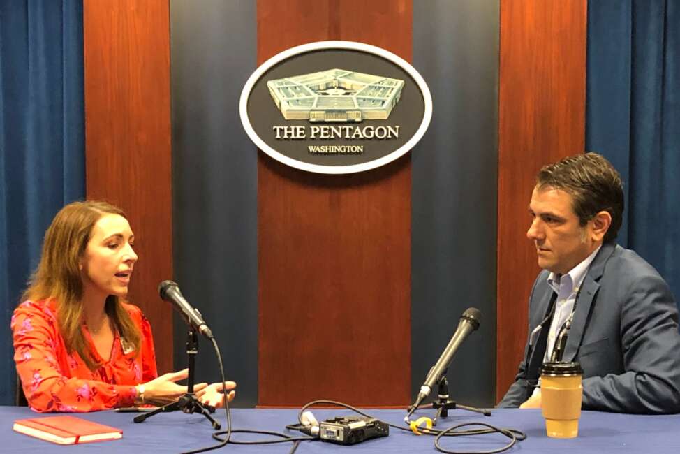 Danielle Metz, the newly-appointed chief information officer for the Office of the Secretary of Defense, discusses her new position during an interview at the Pentagon with Federal News Network's Jared Serbu