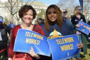 Rachel Shonfield and Lashea Williams at FAIR Act rally