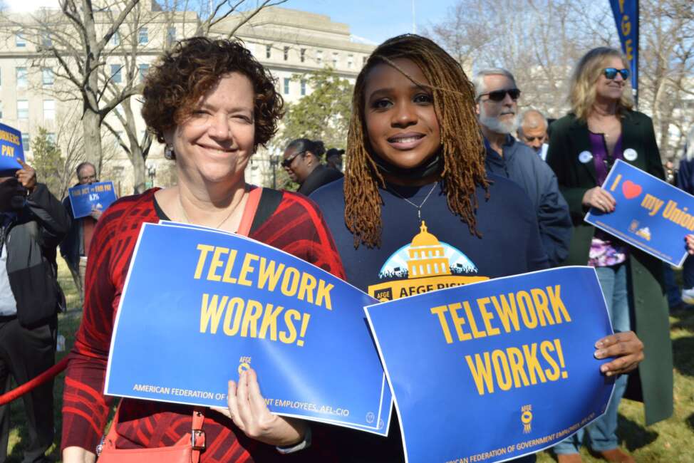 Rachel Shonfield and Lashea Williams at FAIR Act rally