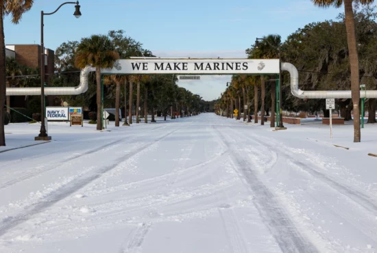 Snow day on MCRD Parris Island