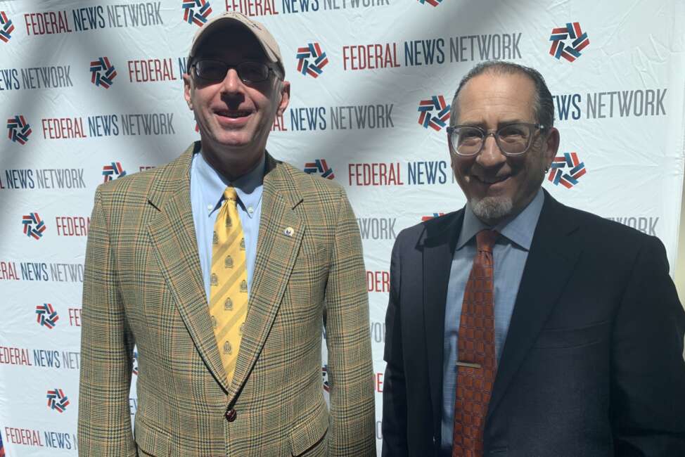 April 3, 2023 - Federal Drive host Tom Temin interviews Dr. James Holmes of the Naval War College, at the Sea Air Space Conference & Exposition at the Gaylord National Resort & Convention Center in Maryland.