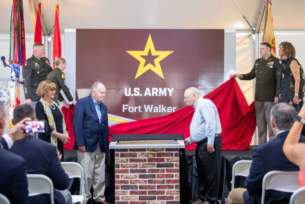  Maj. Gen. Trevor J. Brendenkamp, Commanding General of Joint Task Force-National Capital Region and U.S. Army Military District of Washington, led a ceremony at the U.S. Army’s Fort A.P. Hill, Va., to redesignate the installation as Fort Walker, in honor of the Civil War-era Medal of Honor recipient Dr. Mary E. Walker, Aug. 25, 2023. Fort Walker is one of nine installations the Army renamed to pay tribute to celebrate the courage, sacrifice, and diversity of its Soldiers and civilians, past and present. The final designation of Fort Walker resulted from many months of close consultation and discussion with stakeholders, the Naming Commission, Fort A.P. Hill Soldiers and leaders, as well as the surrounding community. (U.S. Army photo by Sgt. Deonte Rowell) 