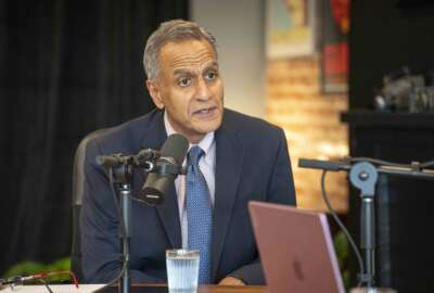 Deputy Secretary Richard Verma participates in a recording session for Arizona State University’s diplomatic podcast, October 24, 2023. 