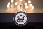 State Department podium