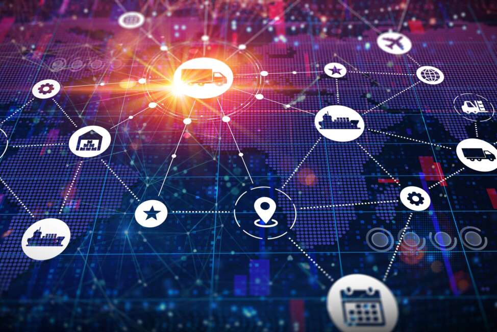 supply chain icon connections