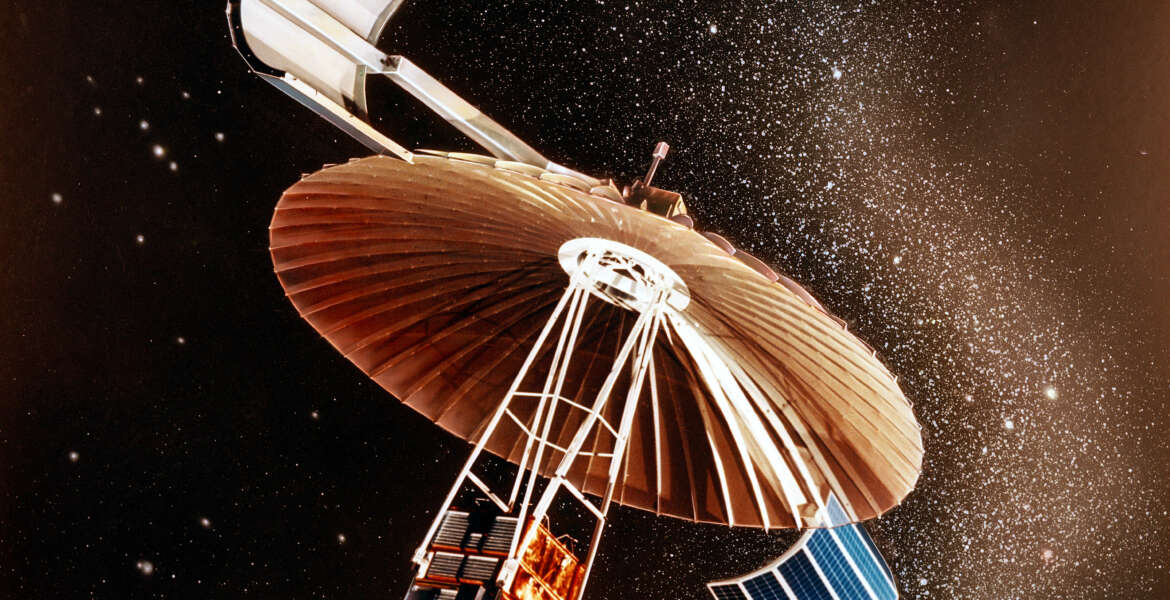 A communications satellite