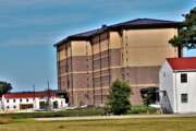 Construction work is shown July 22, 2022, in the 1600 block of the cantonment area at Fort McCoy, Wis., on a second new transient training troops barracks project on the post.