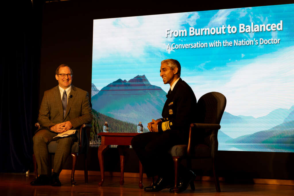 Photo of OPM Acting Director Rob Shriver and U.S. Surgeon General Vivek Murthy.