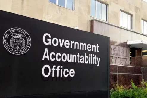 Image of GAO sign at headquarters office