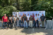 Rider/donors to Federal News Network’s 5th Annual Motorcycle Ride for Charity gathered for a group photo at the McLean Community Center, where the ride concluded.