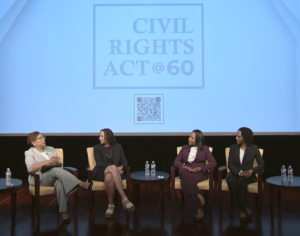 Image of panelists at Civil Rights Act event.