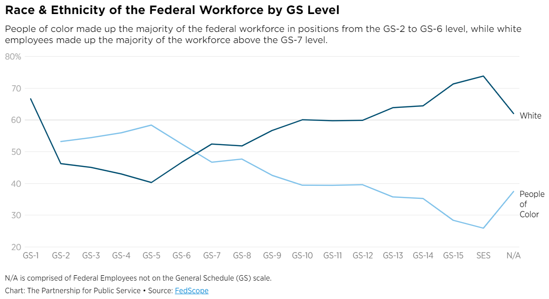 Graph of federal workforce diversity