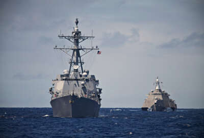 USS Destroyer and Littoral Combat Ship