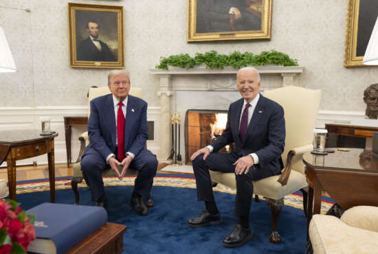 President Joe Biden meets with President-elect Donald Trump in the Oval Office