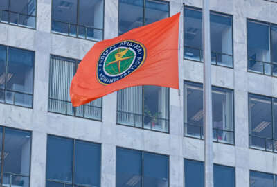 FAA seal on waving flag