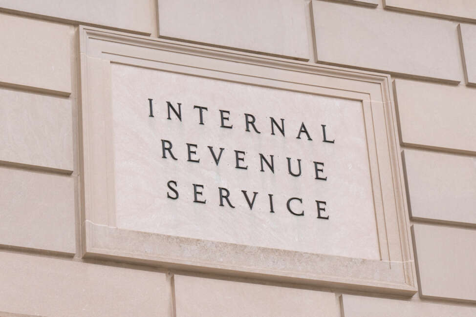 Internal Revenue Service sign