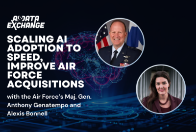 Air Force’s Maj. Gen. Anthony Genatempo and Alexis Bonnell