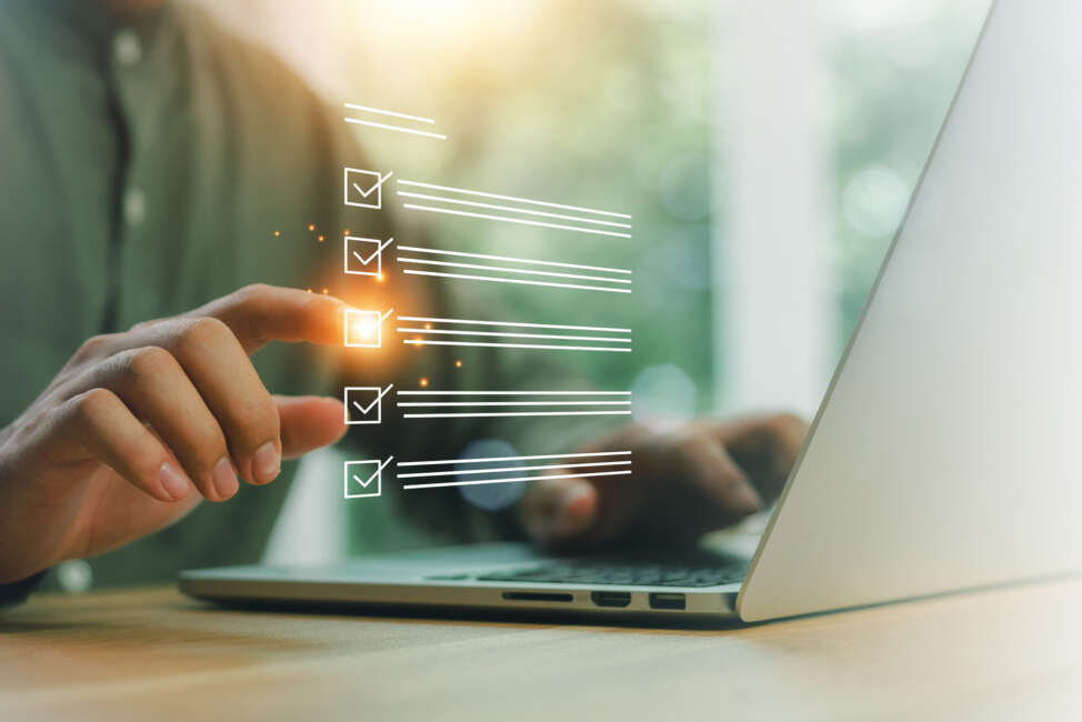 Business quality assurance QA or QC management. certification Standardization, certification. Compliance to regulations service and standards, Digital Guarantee Checkmark