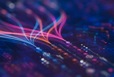 Big data technology Data science analysing artificial intelligence generative AI deep learning machine learning algorithm Neural flow network analytics innovation abstract futuristic. 3d rendering..